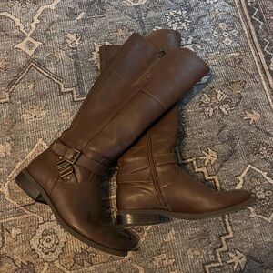 G by Guess Dark Brown Over the Knee Boots